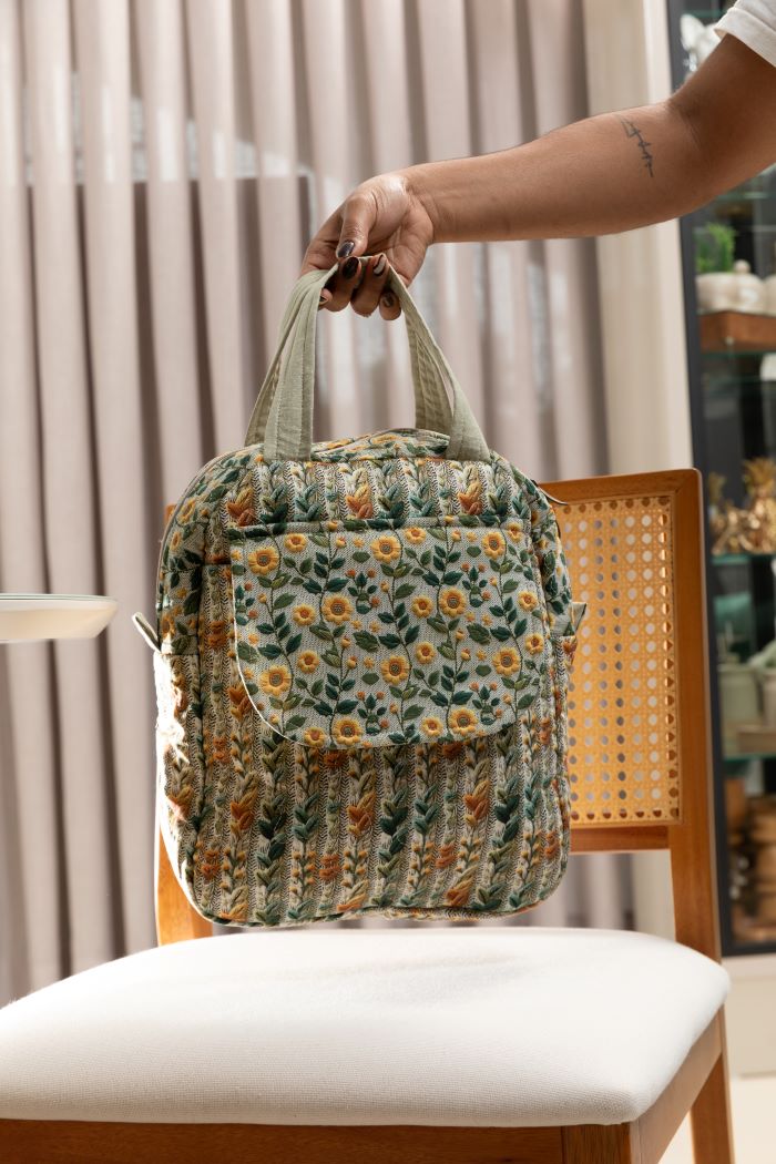 Bolsa frasqueira floral